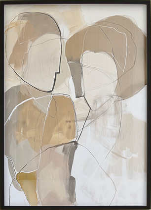 Abstract wall art featuring bold colors and unique textures