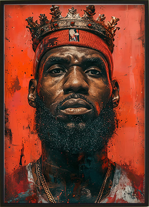 A photograph or digital rendering showcasing a piece of fantasy-themed wall art, perhaps featuring mythical character.