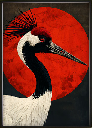 Printable wall art with a stylish and dramatic animal illustration style.