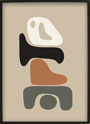 Printable wall art with a minimalist abstract shapes design.